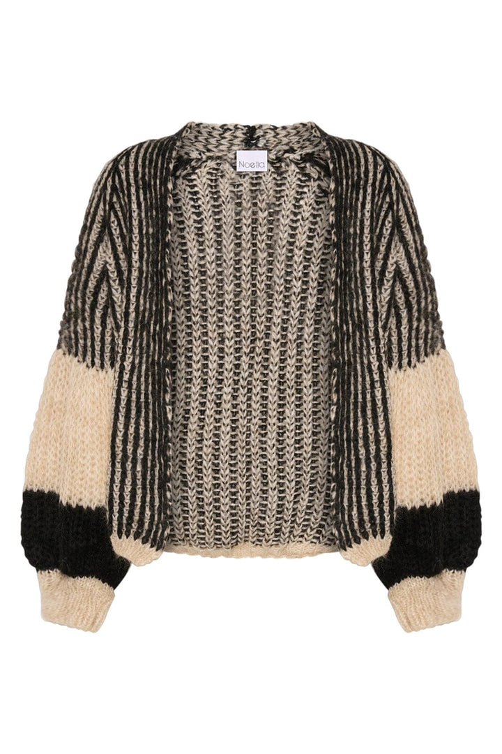 Noella - Liana Knit Cardigan - Cream/Black Cardigans