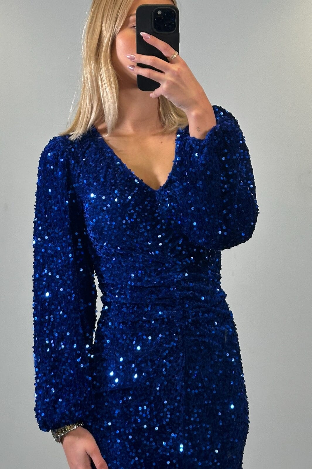 Noella - Teagan Lg. Dress - 535 Royal Blue Kjoler