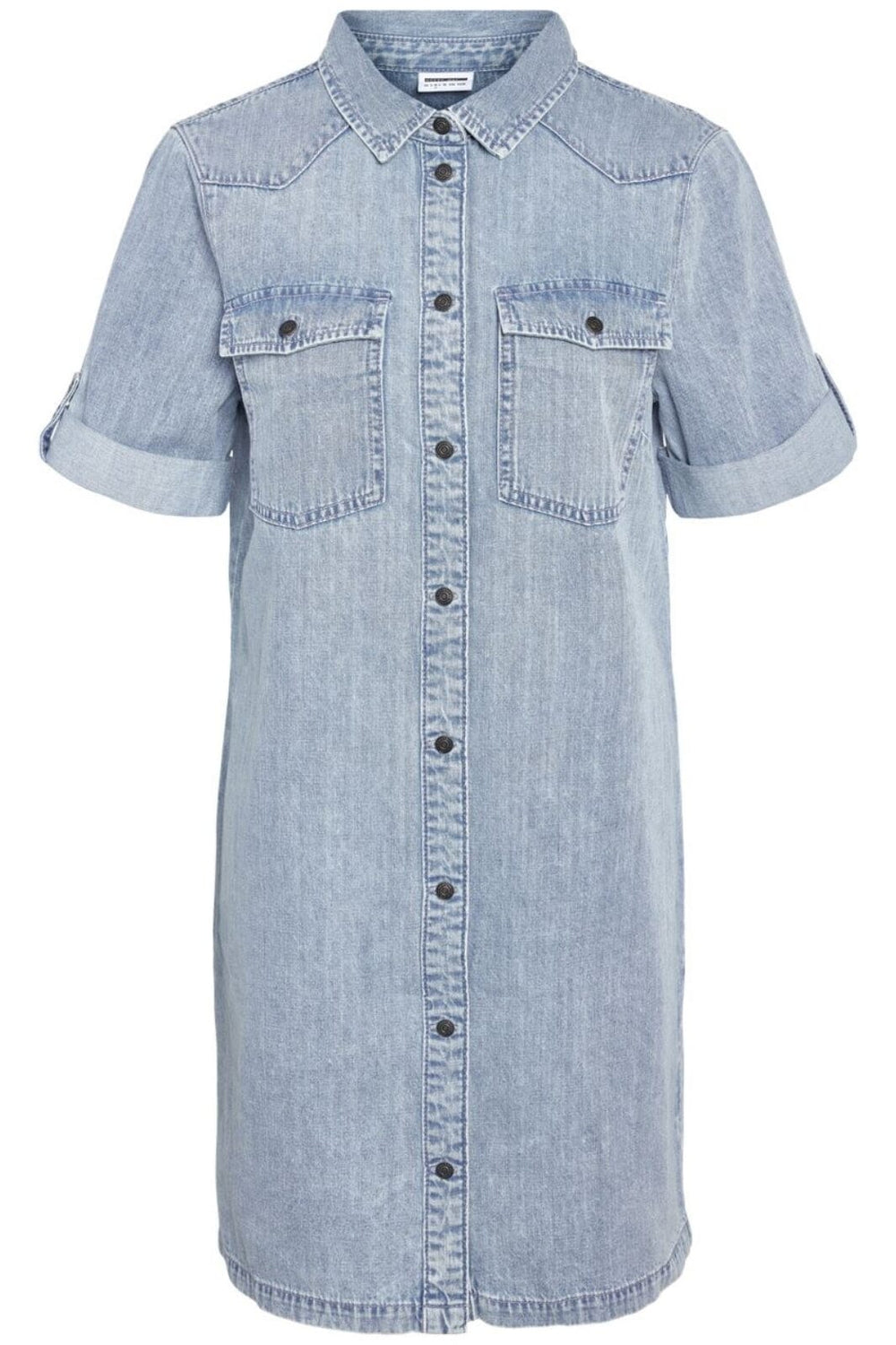 Noisy May - Nmnew Signe S/S Denim Dress Vi003Lb - 4460338 Light Blue Denim Kjoler