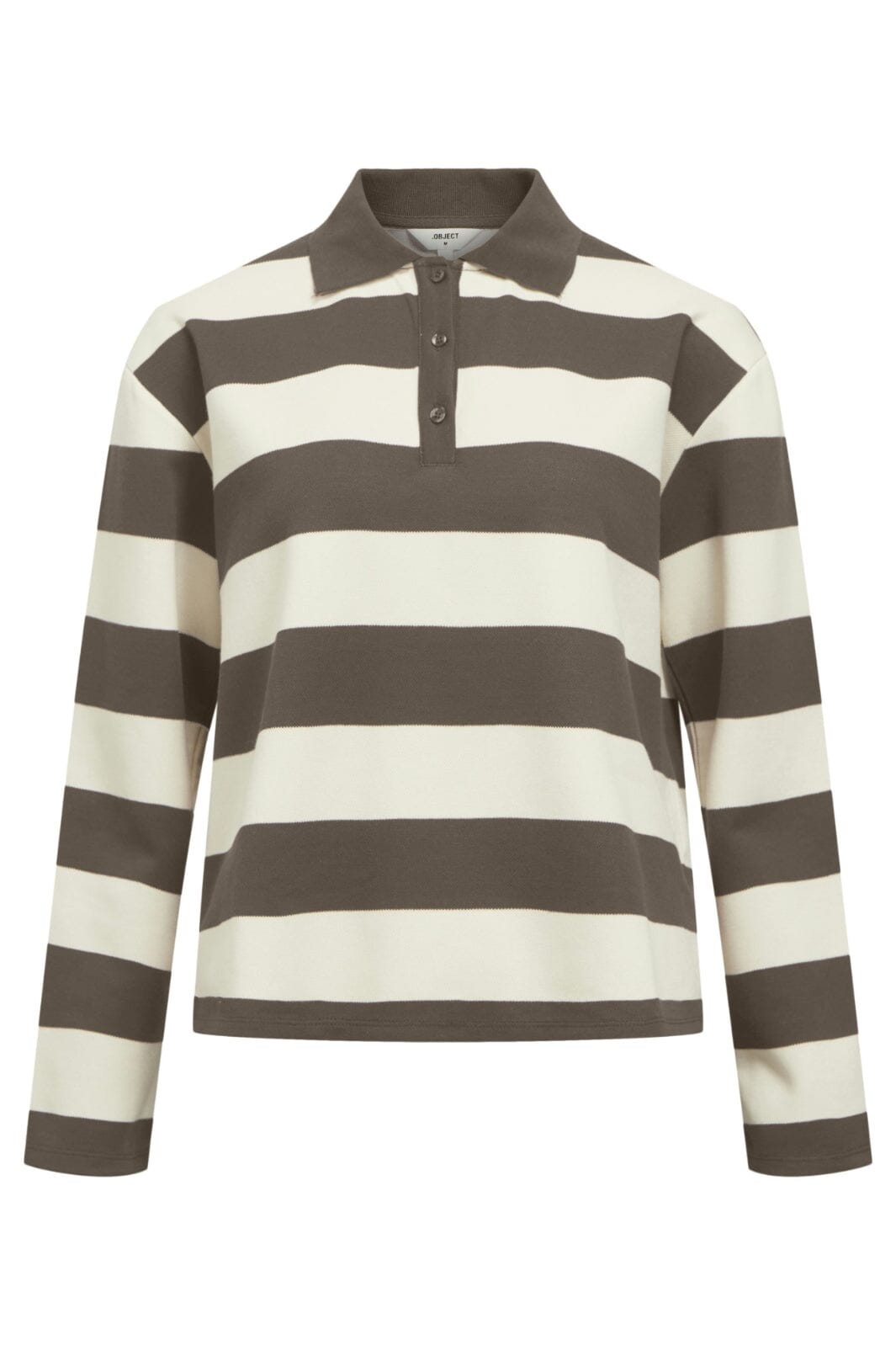 Object - Objmillie L/S Lo Polo - 4872262 Morel Cloud Dancer