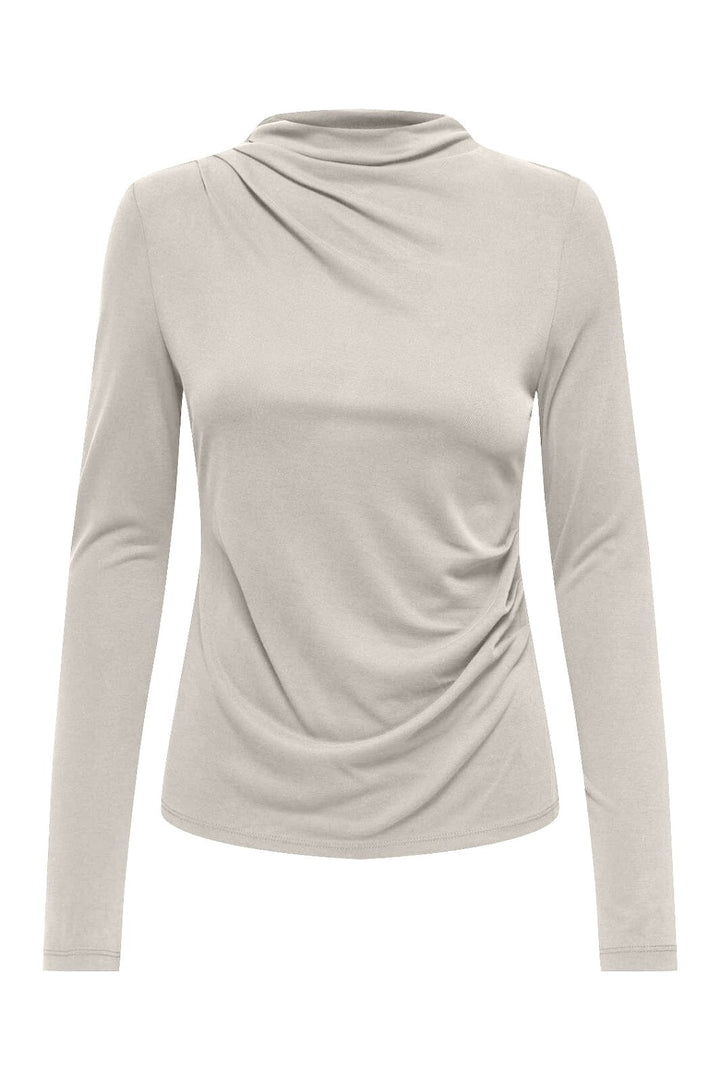 Only - Onlfree Life L/S Drape Top - 4891910 Pumice Stone