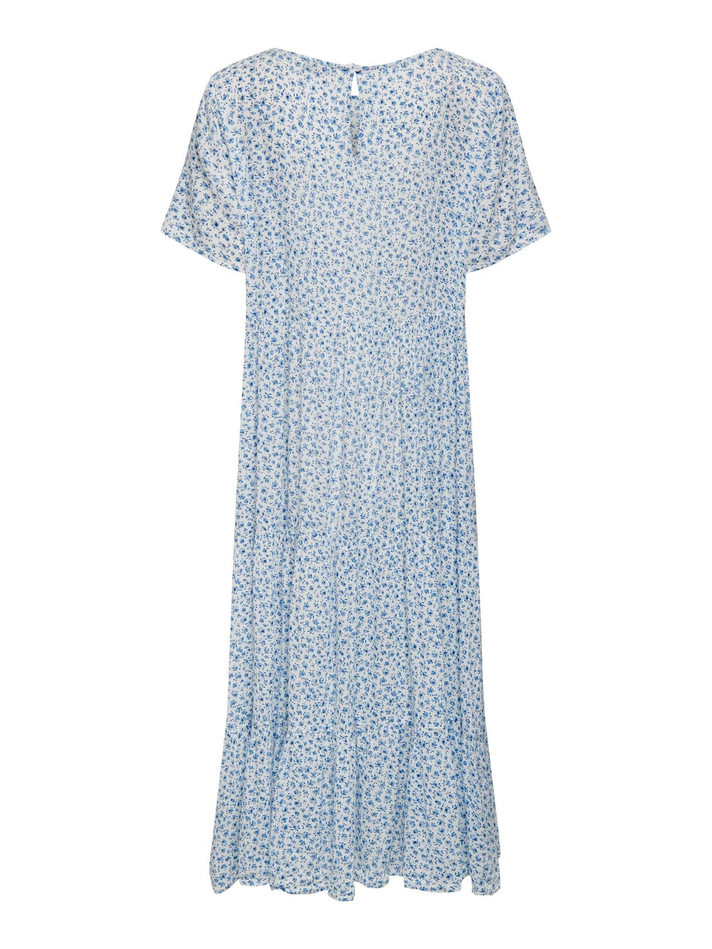 Only - Onlmaya Life S/S Dress - 4499511 Cloud Dancer Johanne Blue Ditsy Kjoler