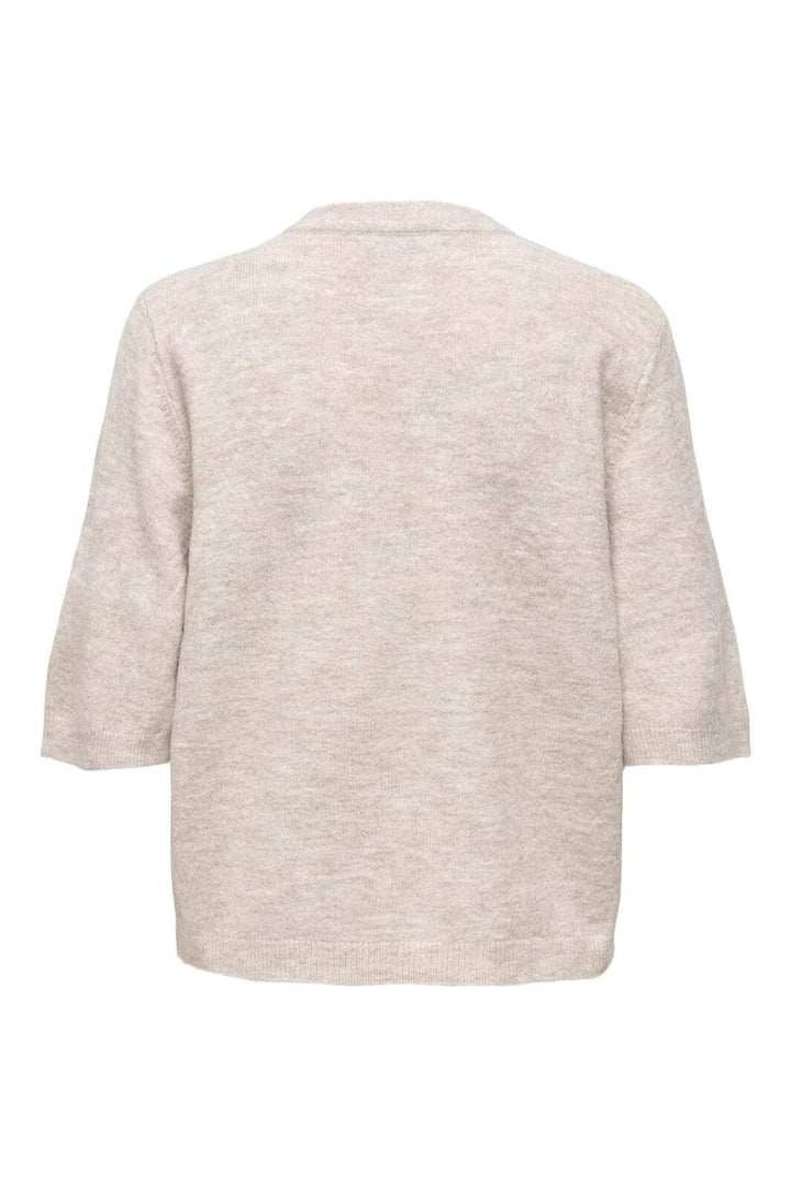 Only - Onlsimoni 2/4 Bow Cardigan Knt - 4959555 Pumice Stone Melange