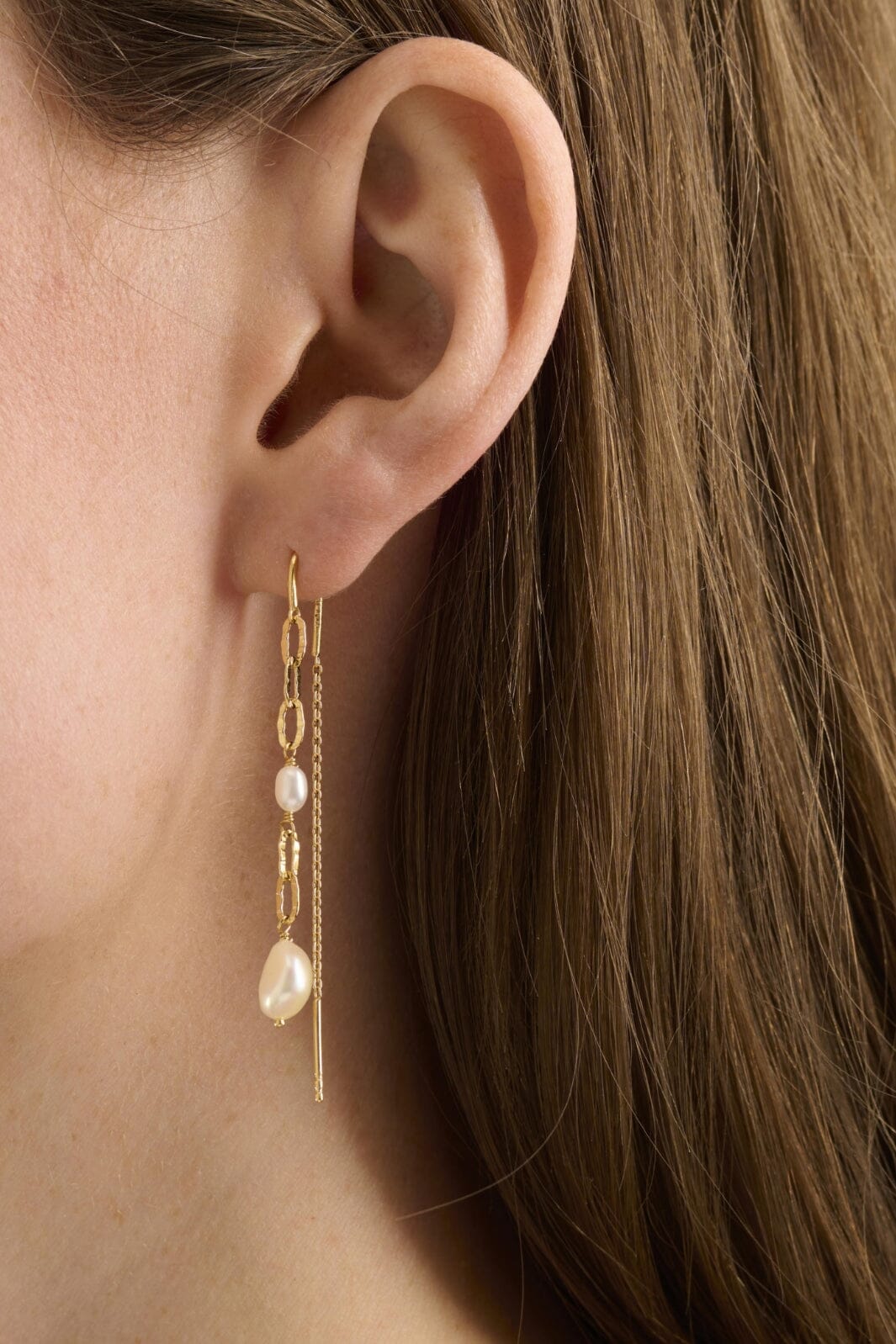 Pernille Corydon Jewellery - Seaside Earchains - Gold Plated Øreringe