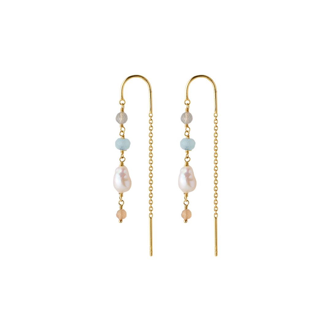 Pernille Corydon - Mellow Blue Earchains e-375-gp - Øreringe