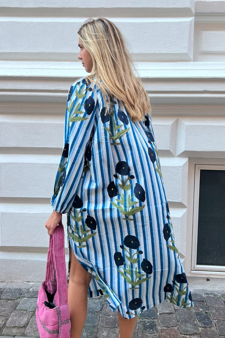 Sissel Edelbo - Lara Organic Cotton Dress - True Blue Kjoler