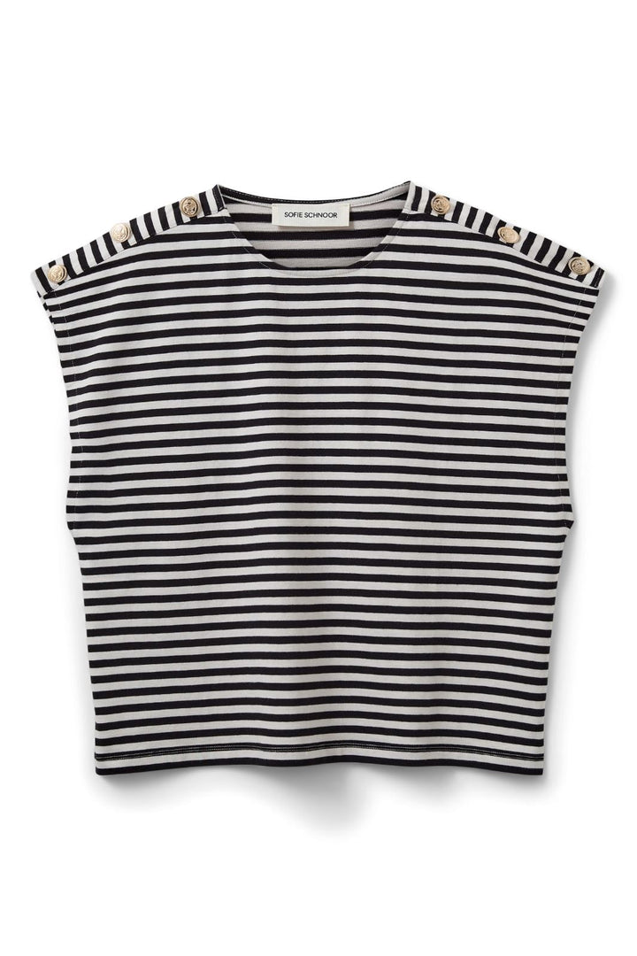 Sofie Schnoor - Baysw T-Shirt S251190 - 1017 - Black Striped T-shirts