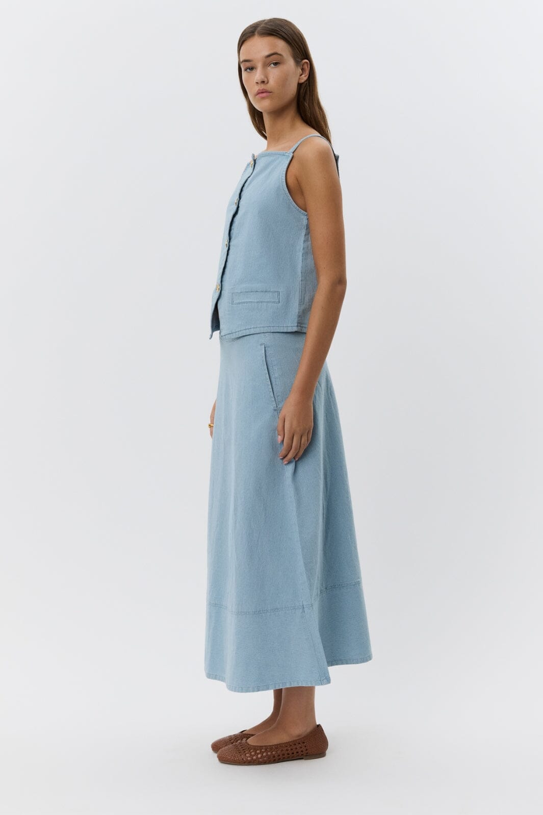 Sofie Schnoor - Seliasw Skirt S252117 - 5094 - Light Blue Striped