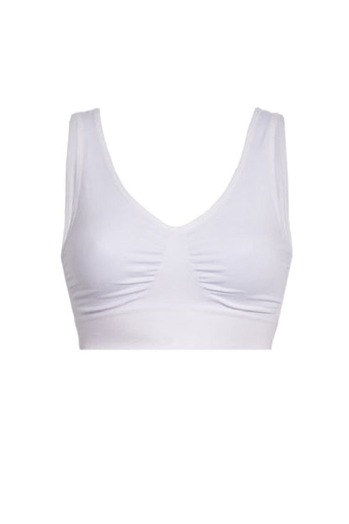 Soft basic - Soffi Bra top wide strap 2 pak - white BH
