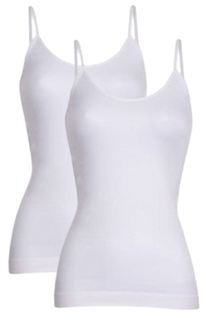 Soft basic - Soffi Top narrow strap 2 pak - white Undertrøjer