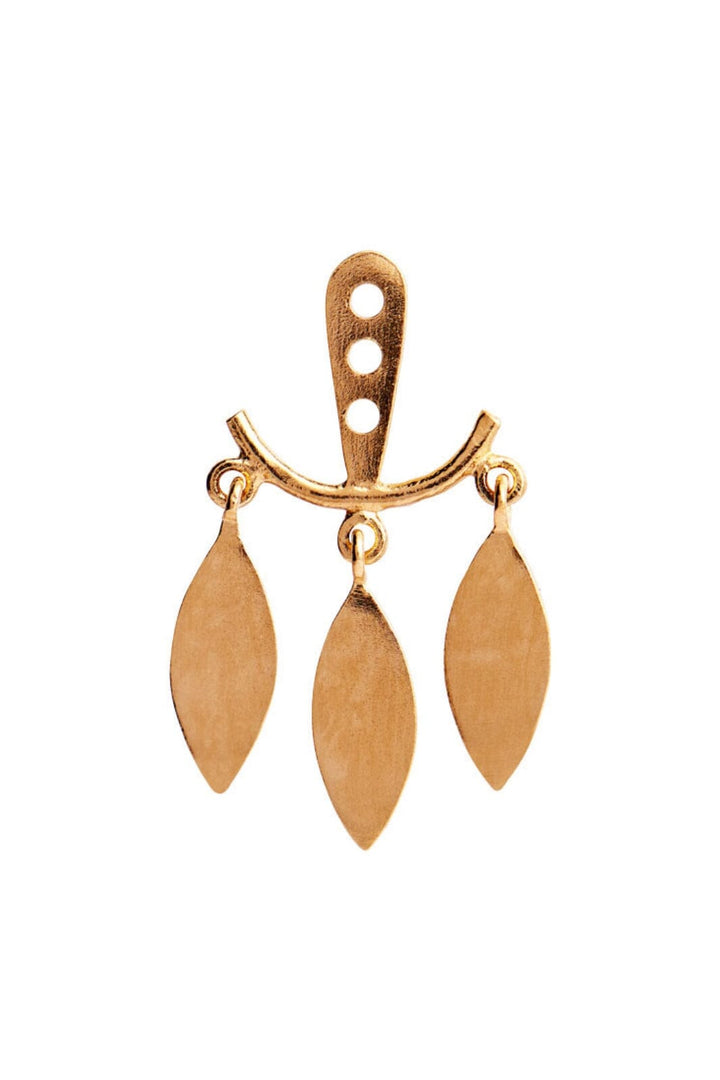 Stine A - Dancing Three Leaves Behind Ear - Gold - 1158-02-S Øreringe