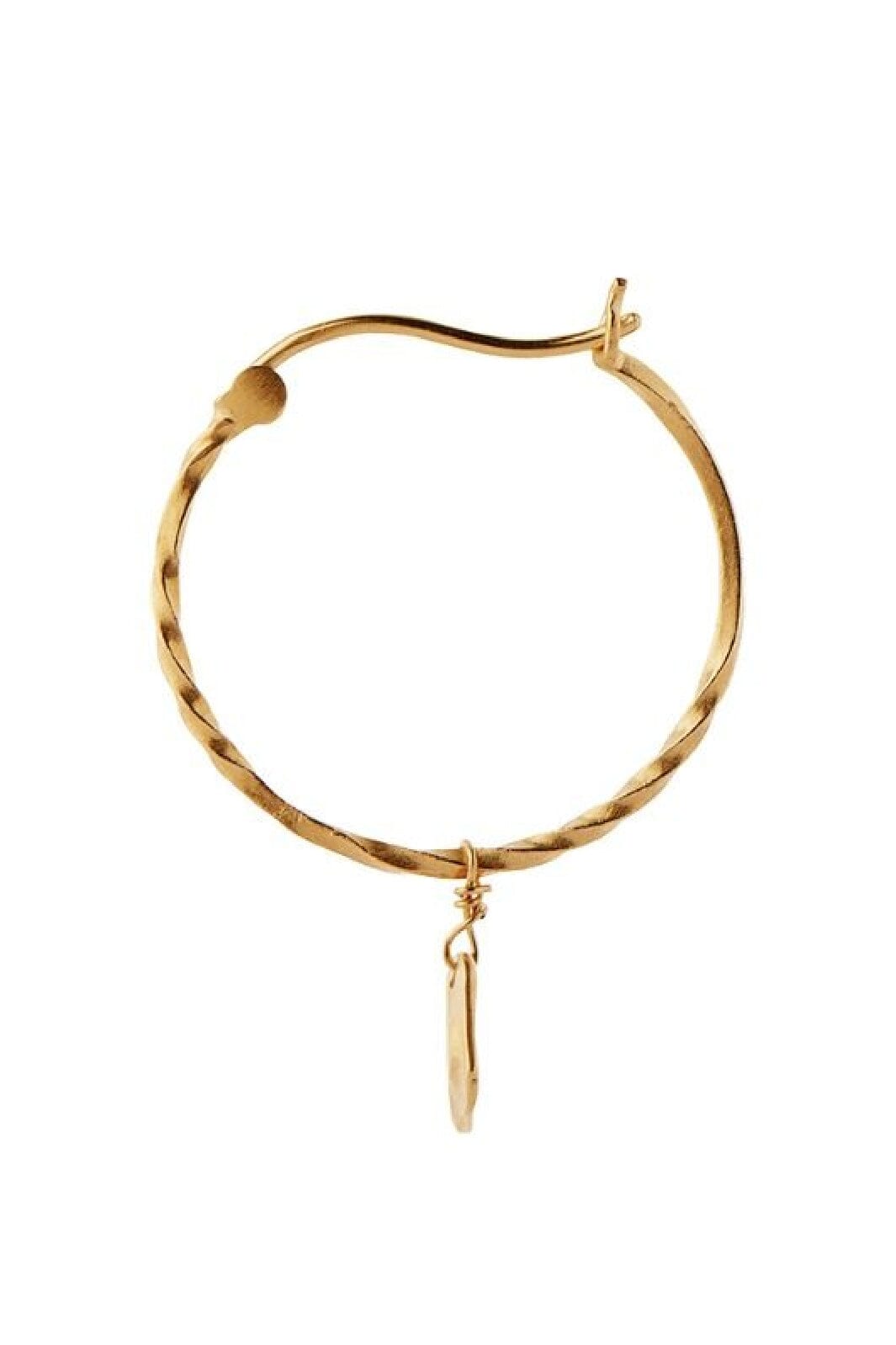 Stine A - Flow Creol With Hammered Pendant - 1325-02-S Øreringe