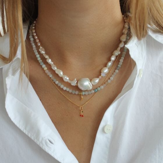 Stine A - Plain Pendant Chain Short Gold - 2009-02-Short Halskæder