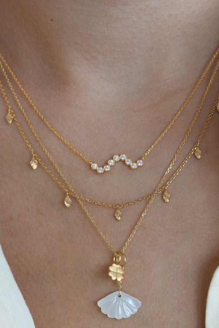 Stine A - Plain Pendant Chain Short Gold - 2009-02-Short Halskæder