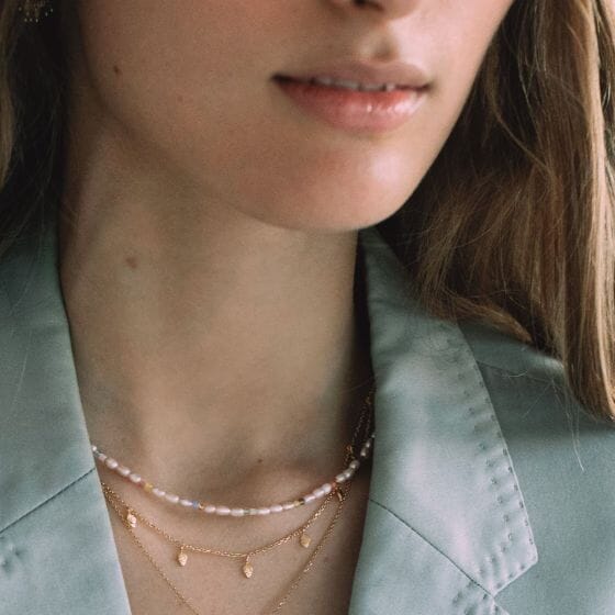 Stine A - Tout Petit Ile De L'Amour Necklace Gold - 2030-02-Os Halskæder