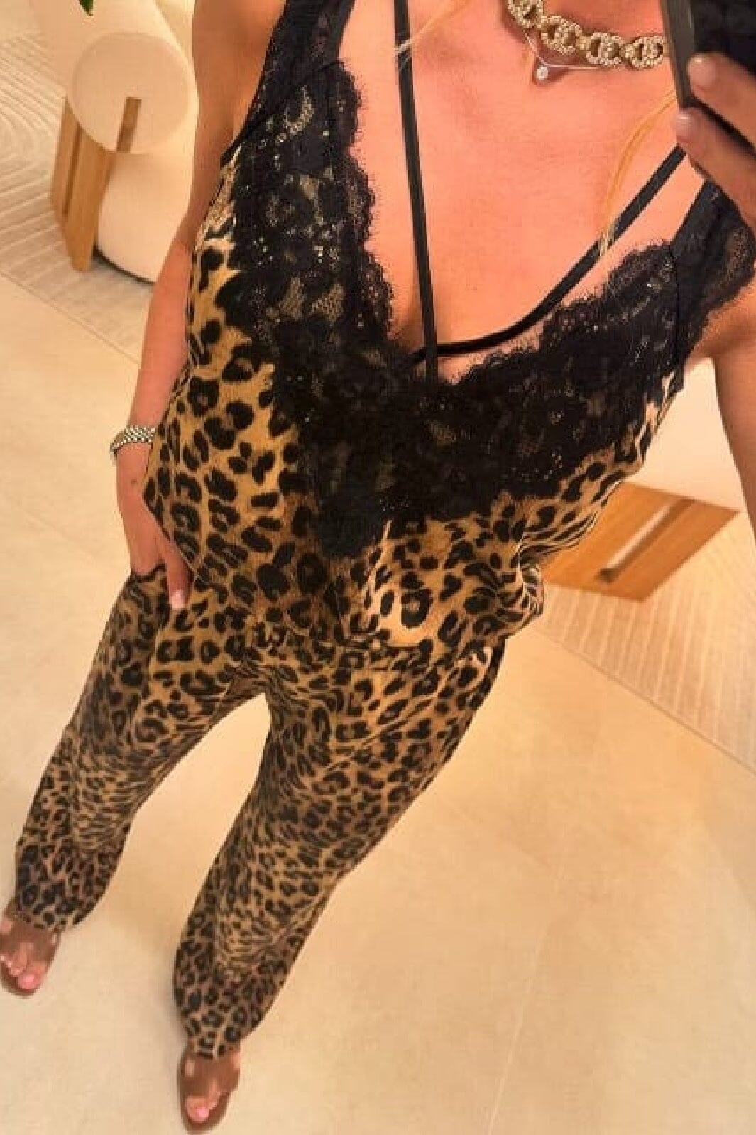 Valentin Studio - String Leopard Top - Leopard Toppe