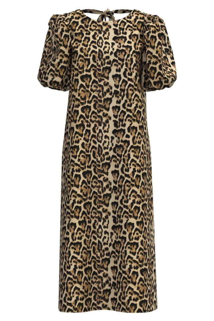 Vila - Vichia S/S Midi Dress - 4719002 Birch Leopard Kjoler