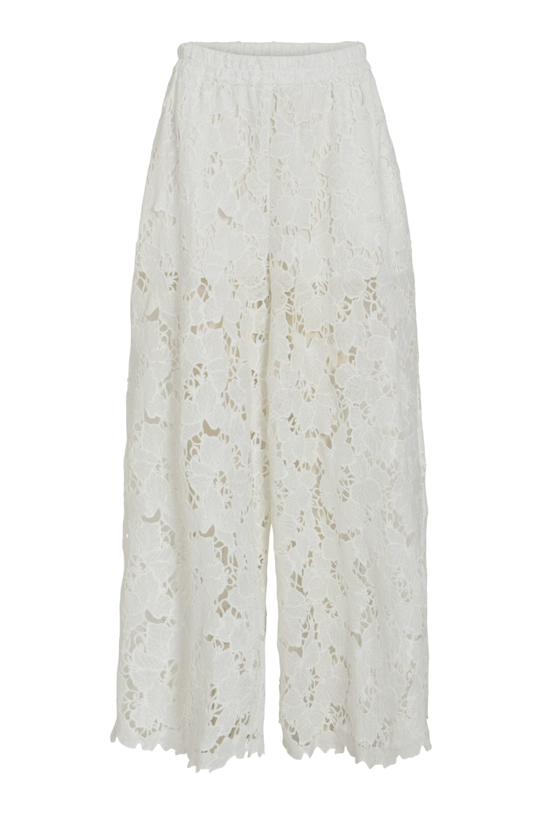 Vila - Vihylde Lace Pants - 4907608 Cloud Dancer Bukser