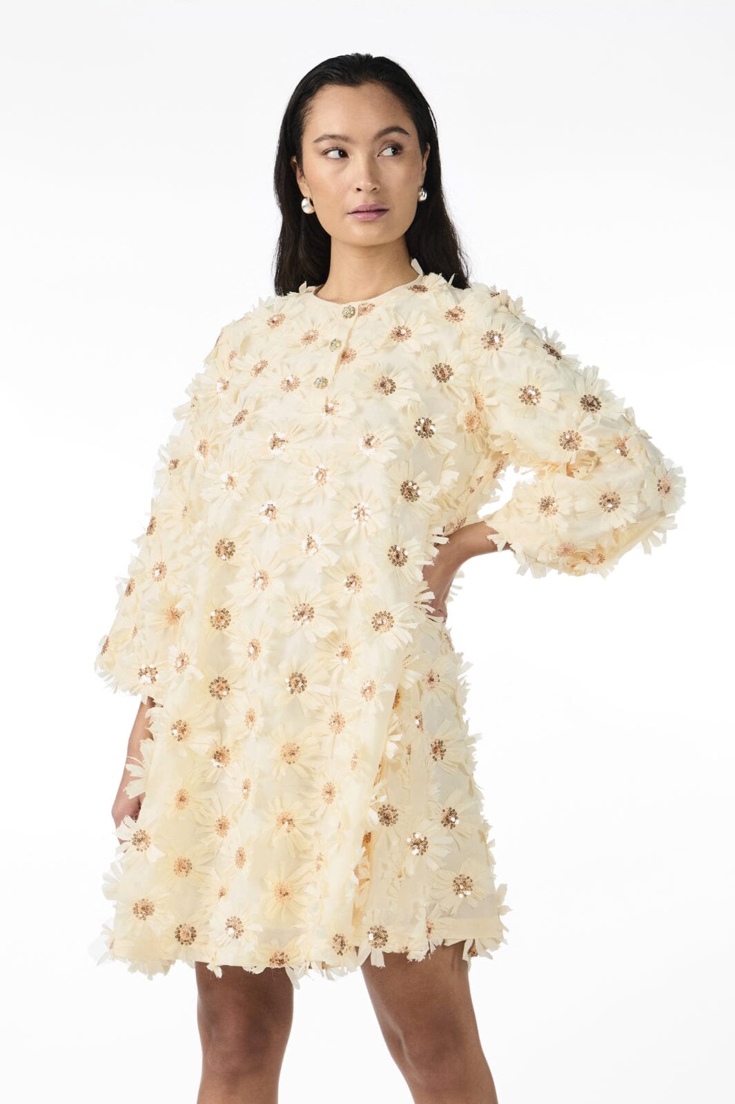 Y.A.S - Yasabelone 3/4 Dress - 4608265 Sheer Bliss Sequins Kjoler
