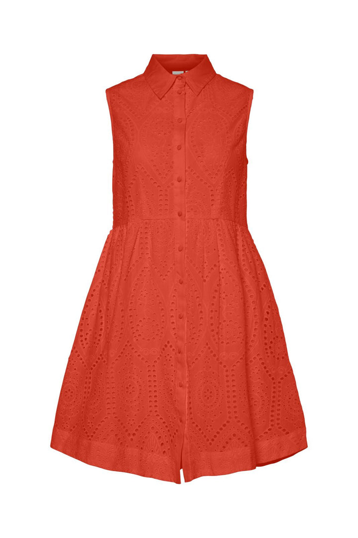 YAS - Yasholi Sl Shirt Dress - 4712909 Cherry Tomato