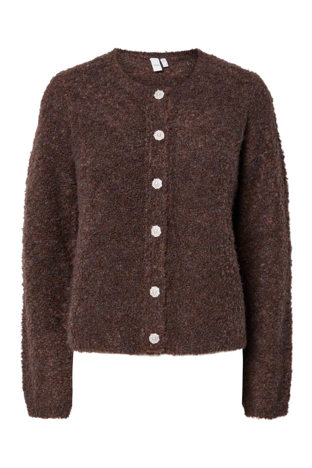 YAS - Yasplyra Ls Knit Cardigan - 4909713 Chocolate Brown