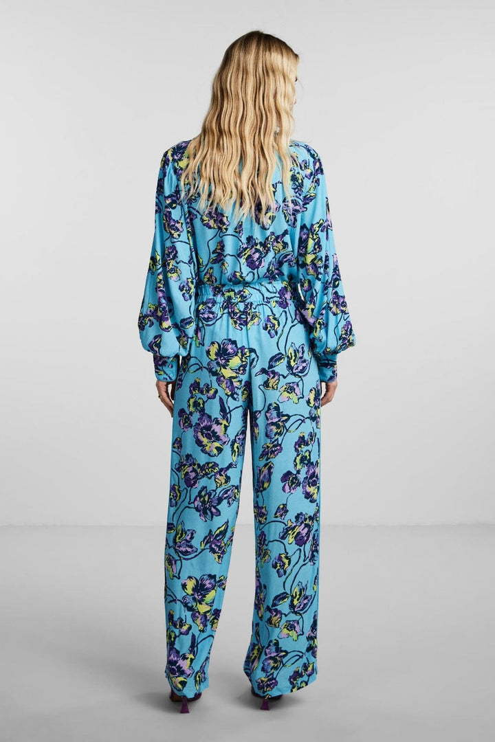 Y.A.S - Yastopaz Ls Shirt S. - Blue Topaz Topaz print Bluser