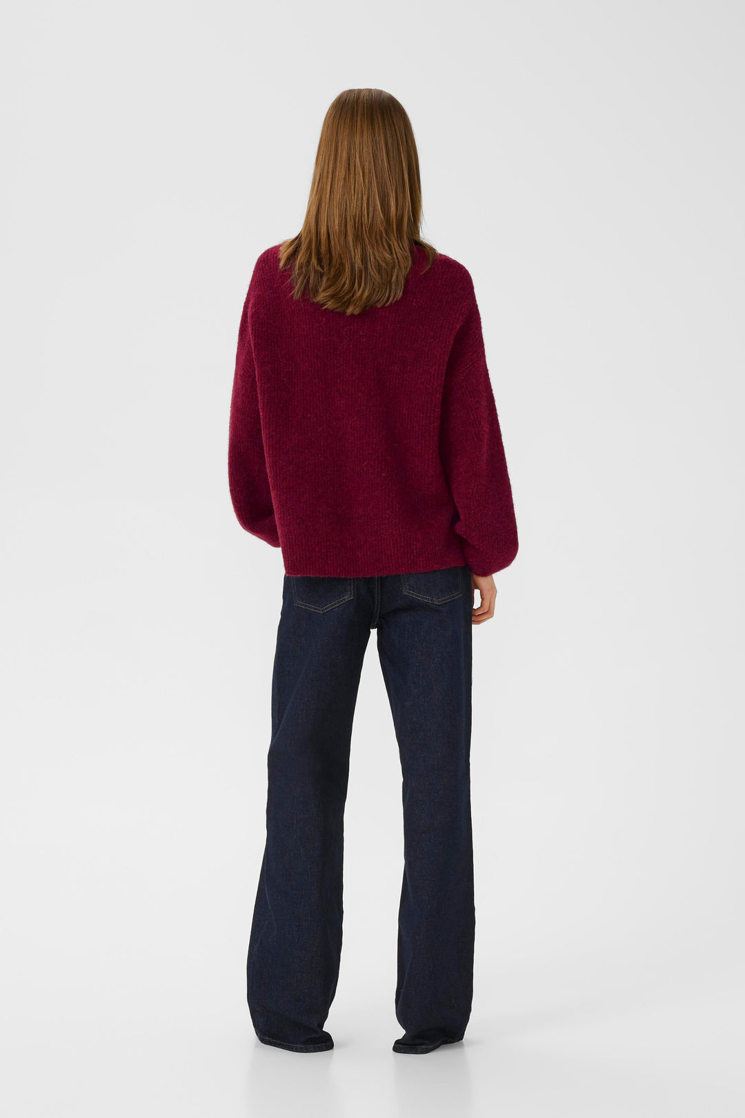 Gestuz - Gzalpha Slit Pullover 10910590 - 107340 - Blood Red Mélange