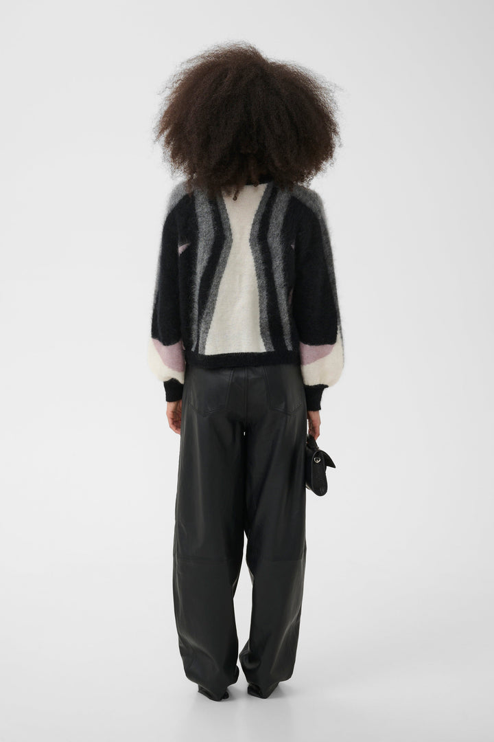 Gestuz - Gzdebbie Multi Cardigan 10911645 - 1000039 - Black/Off White/Grey/Quail