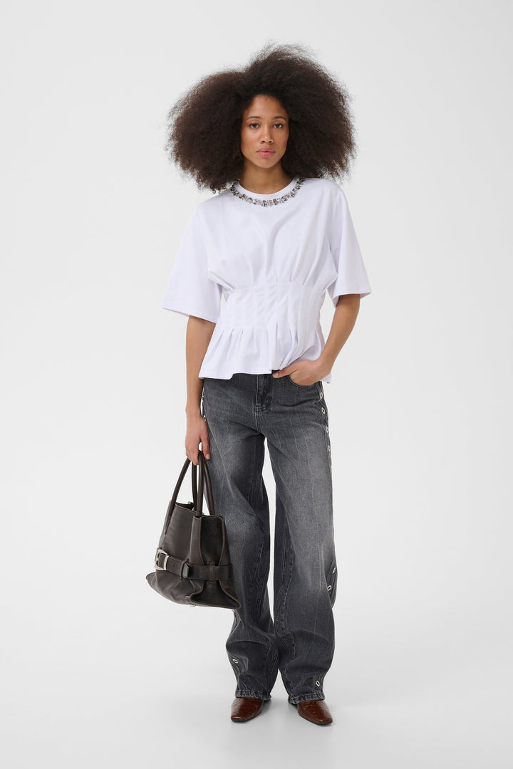 Gestuz - Gzinez Deco Tee 10911653 - 110601 - Bright White