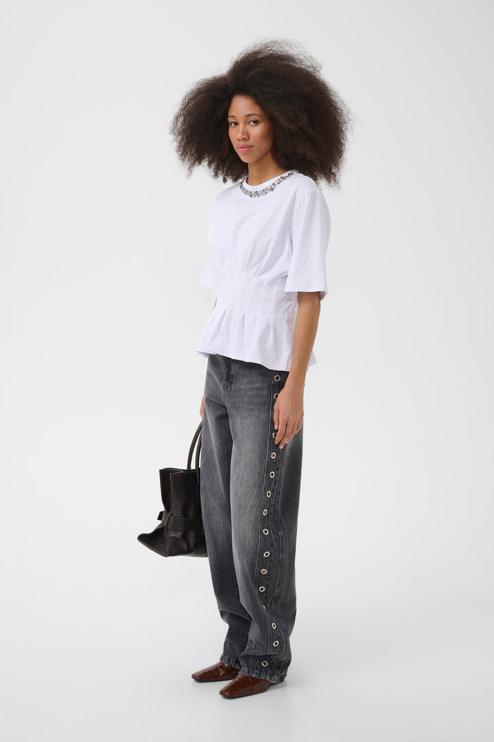 Gestuz - Gzinez Deco Tee 10911653 - 110601 - Bright White