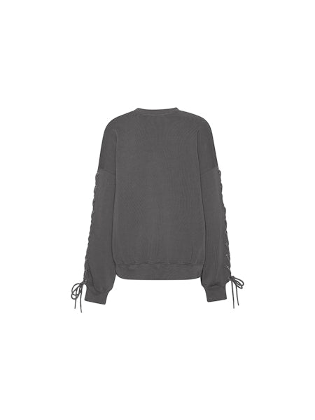 Rotate - Lacing Crewneck 1154681205 - 1205 Gray Pinstripe