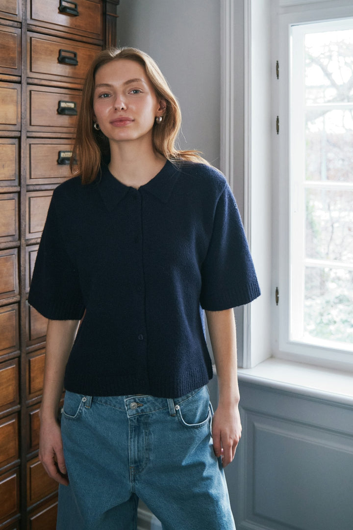 Neo Noir - Cunna Knit Blouse 166251 - 141 - Navy