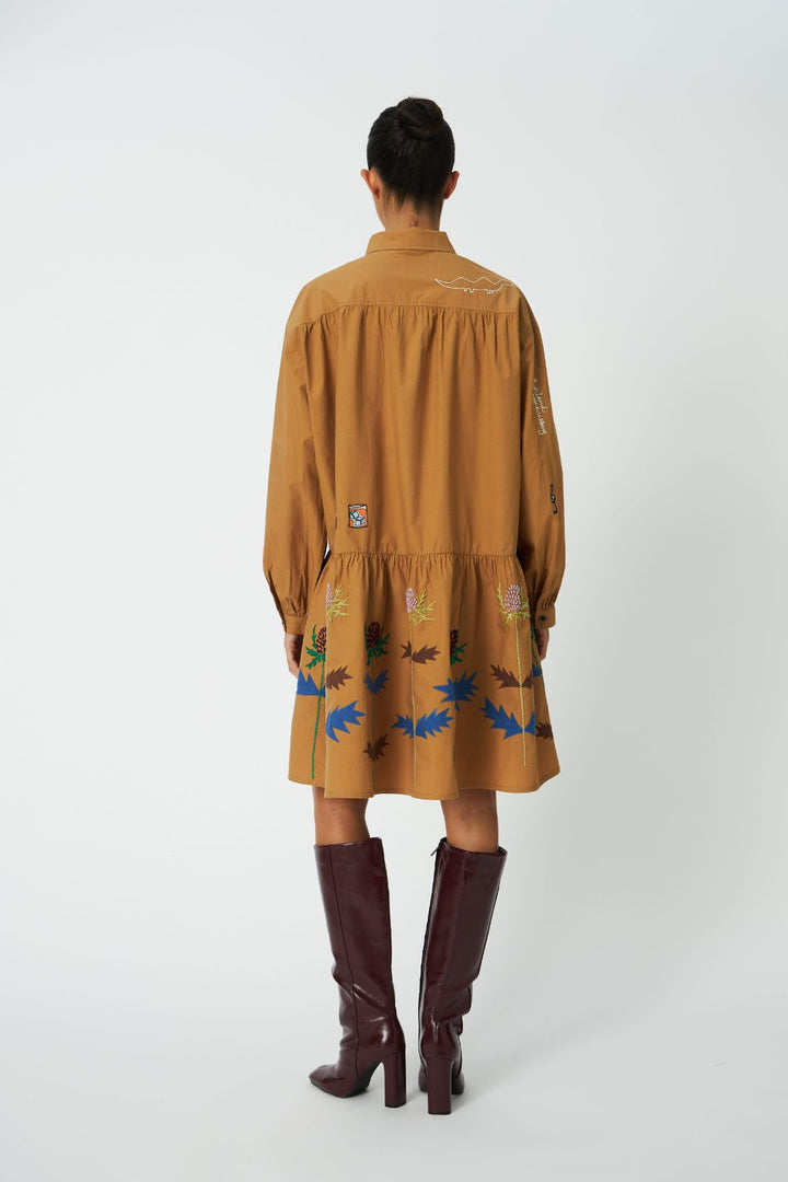 Stella Nova - Small Embroidery Dress Co63-4568 - 196 Khaki