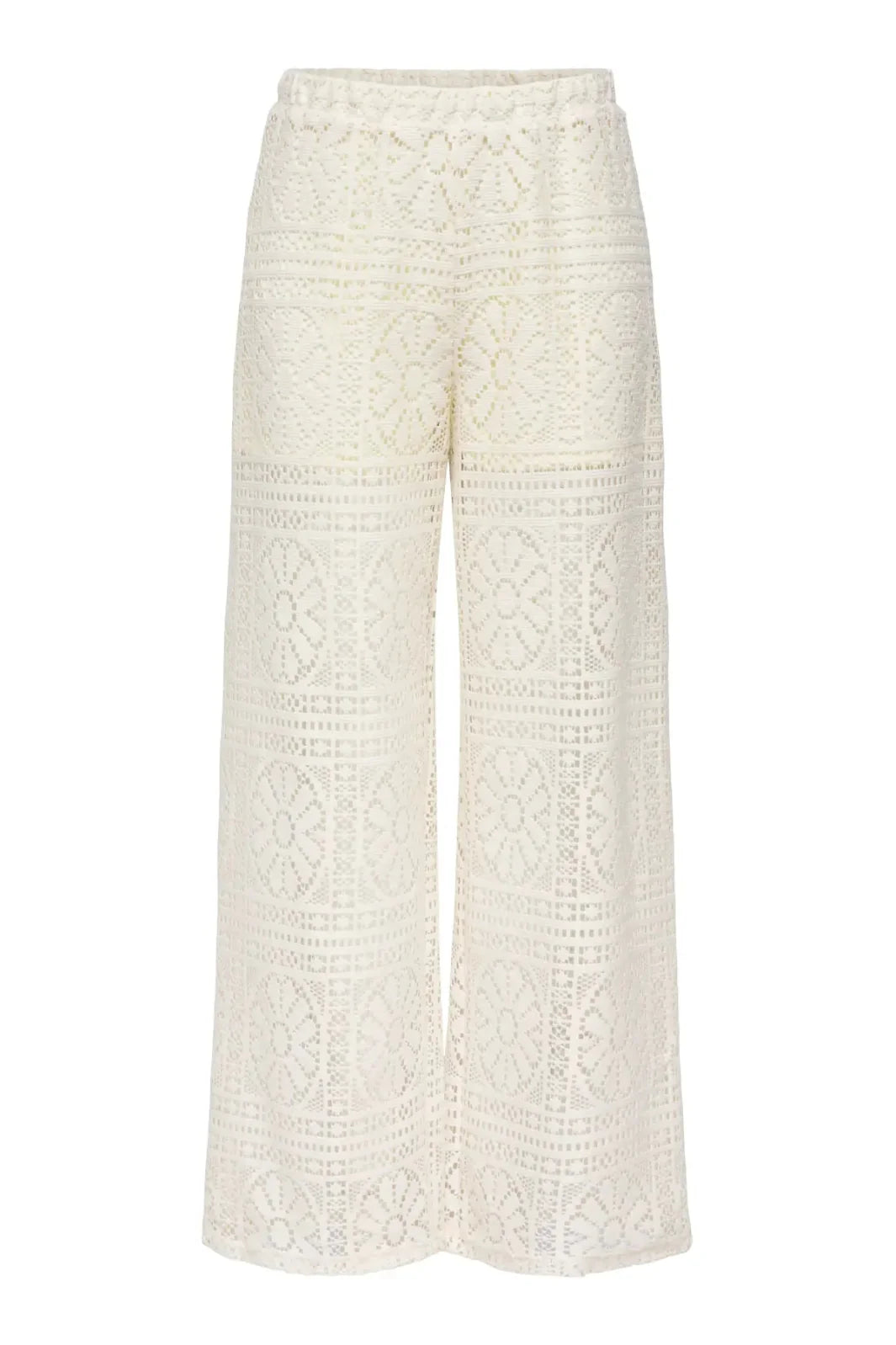 Only - Onllian Lace Wide Pants - 4990769 Birch