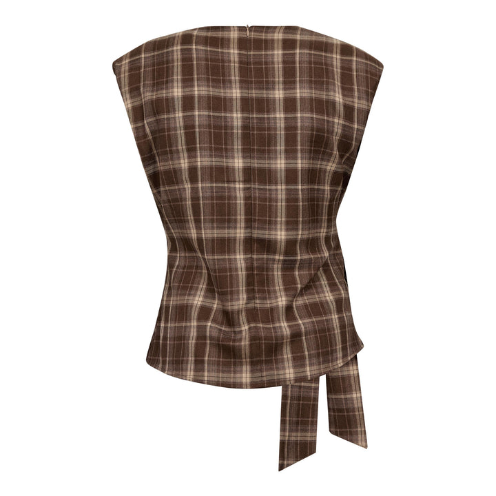 Co´Couture - Dagnycc Check Pleat Top 500070 - 65001 - Black