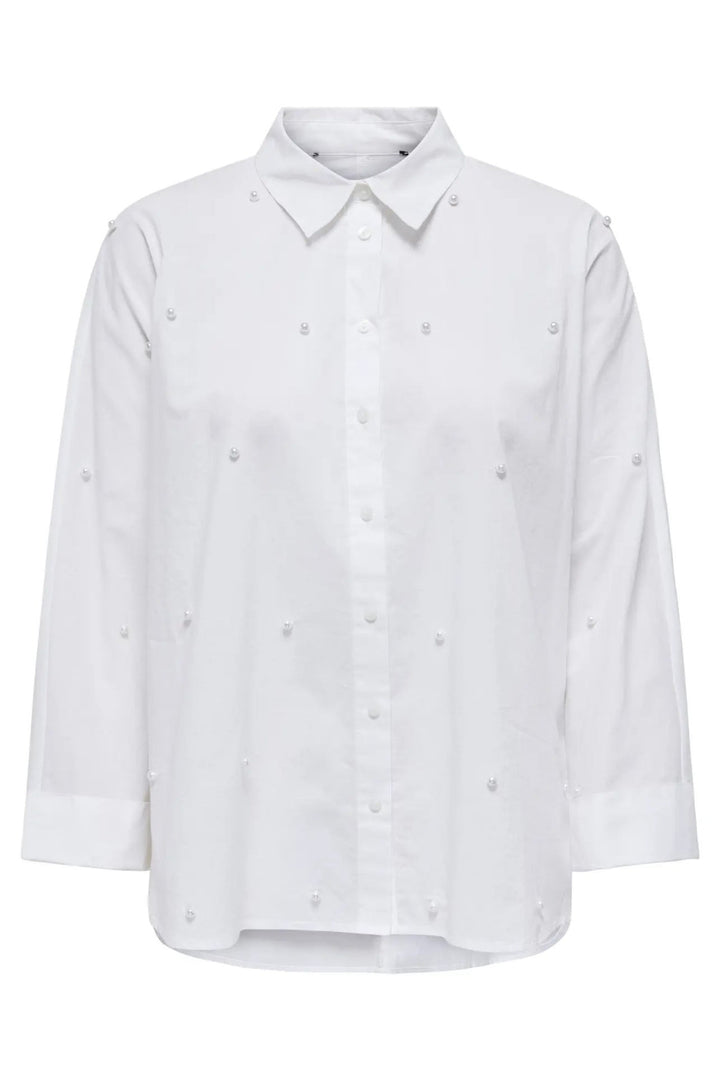 Only - Onlnew Lina Grace Ls Pearl Shirt - 4880041 Cloud Dancer Pearl