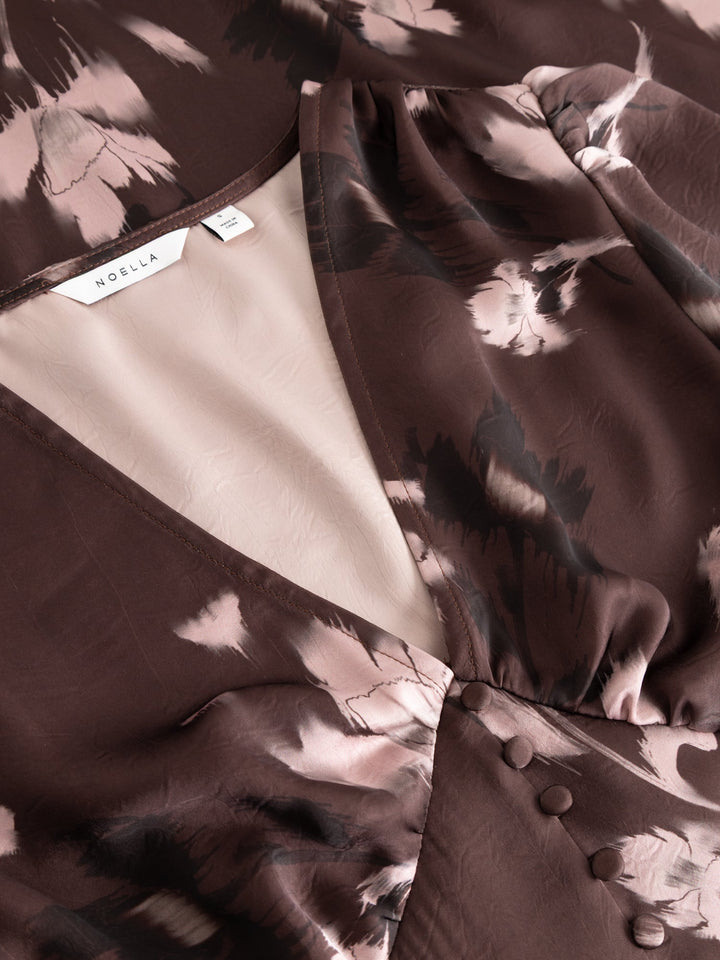 Noella - N-Lilith Dress 15910001 - 1473 - Dena Burgundy Print