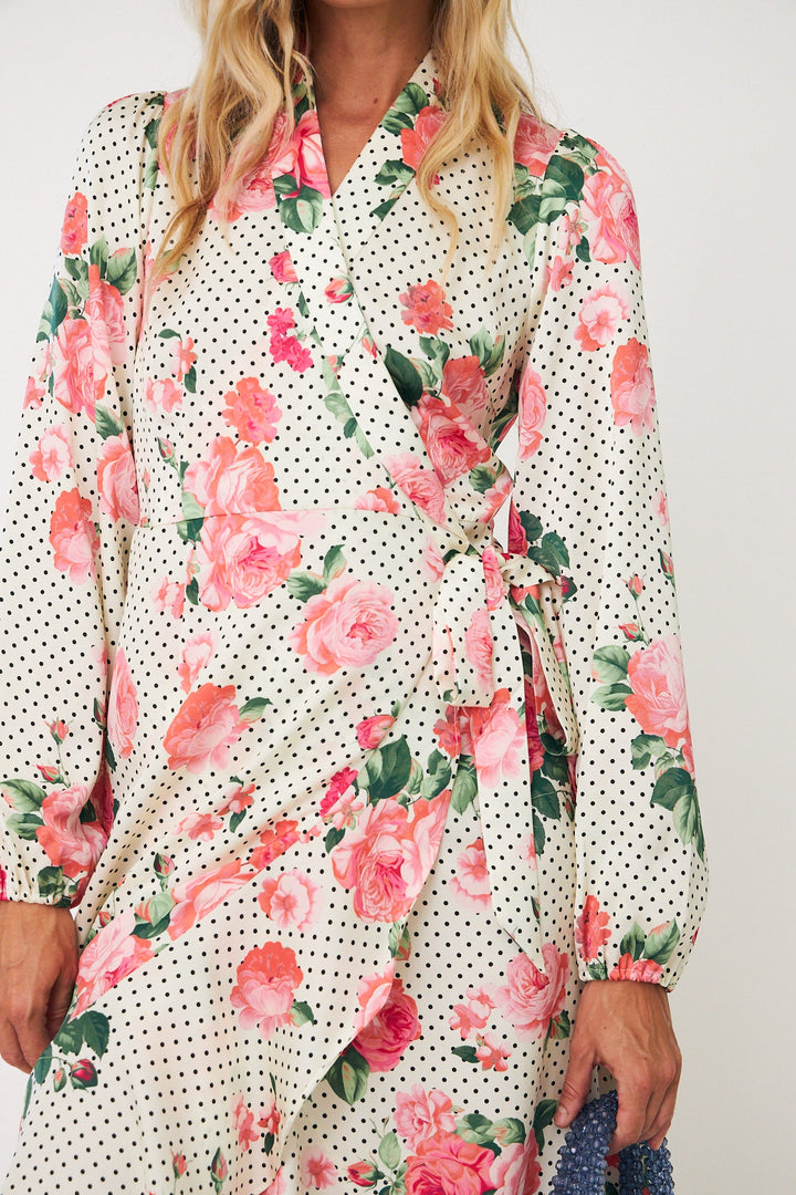 Cras - Lara Dress C489 - Polka Rose