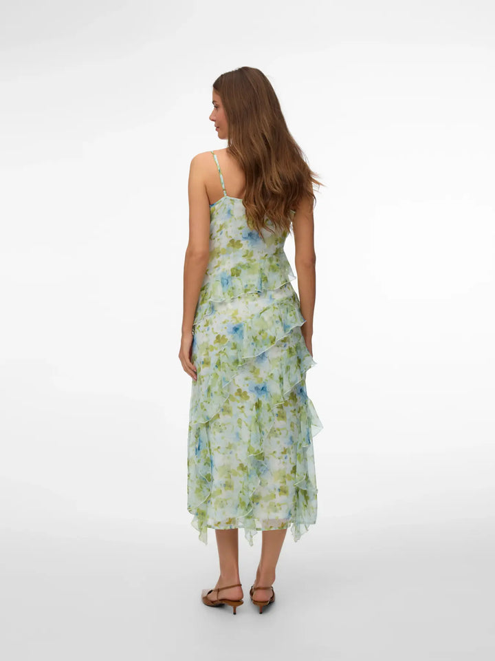 Vero Moda - Vmsmilla Sl Long Frill Dress - 5082102 Spun Sugar Sally