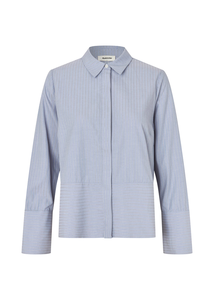 ModströM - Brodiemd Shirt 59255 - 12061 - Zen Blue Pinstripe