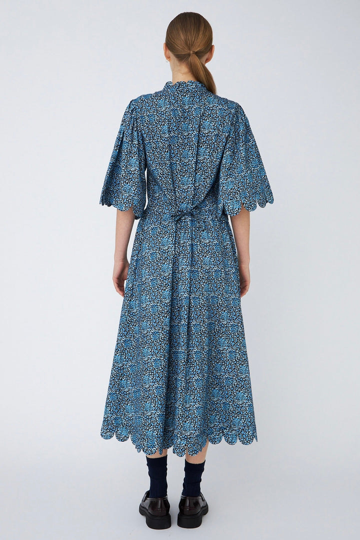 Stella Nova - All Over Printed Midi Dressse53-4250 - 423 Blue Flowers