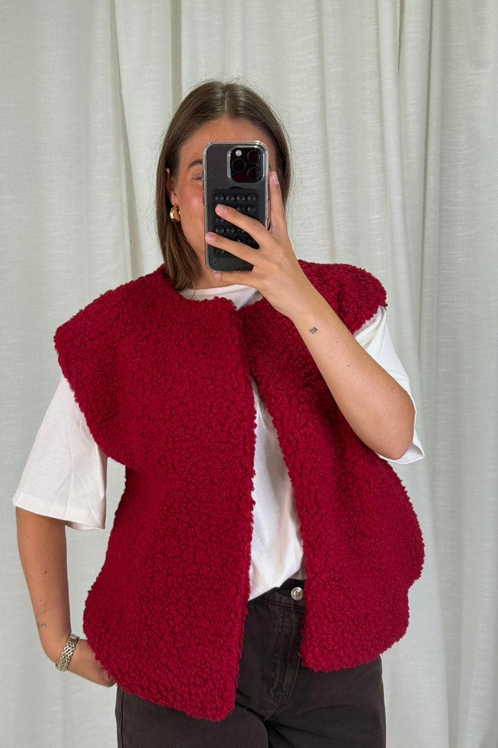 A-bee - Alicia Vest - Burgundy Veste 