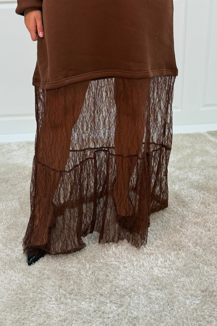 A-bee - Aubrey dress - Dark Brown Kjoler 