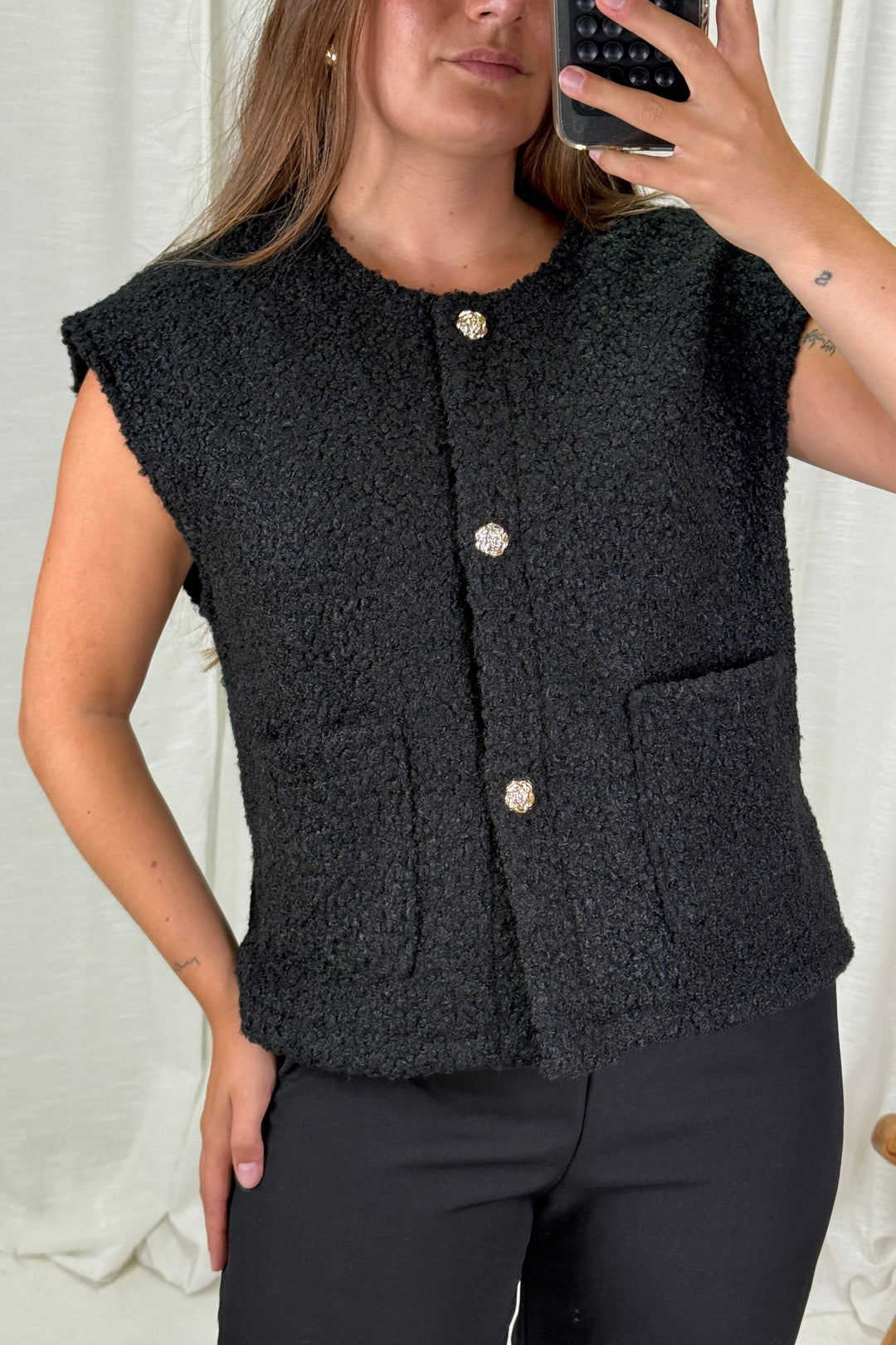 A-bee - Aurora Vest - Black Veste 