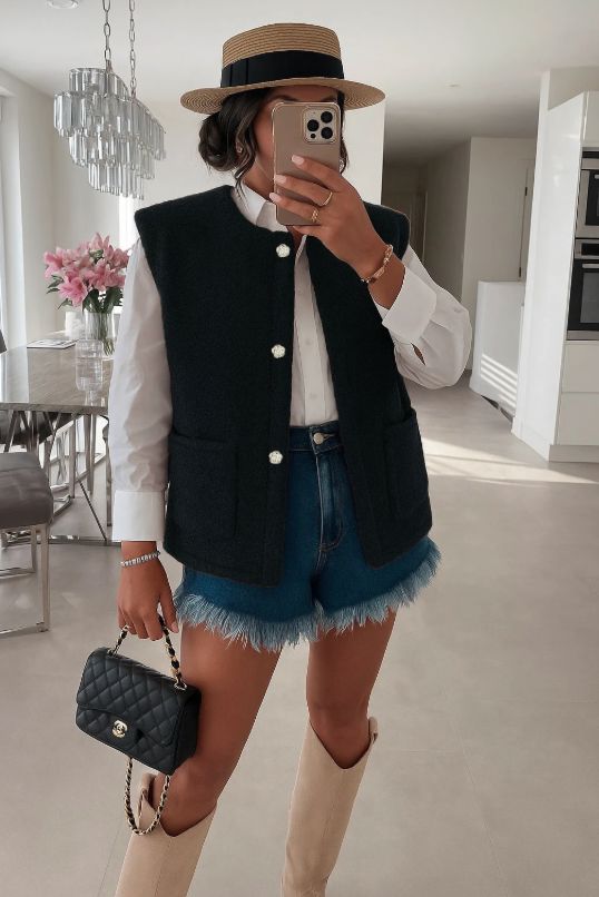 A-bee - Aurora Vest - Black Veste 
