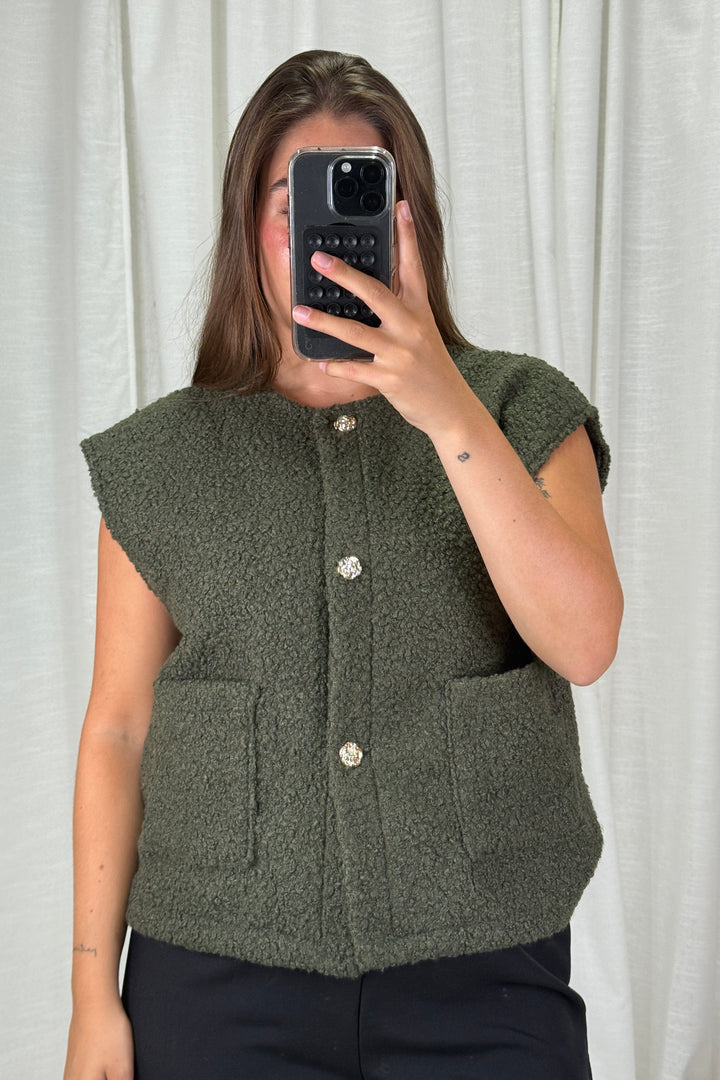 A-bee - Aurora Vest - Khaki Veste 
