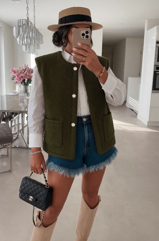 A-bee - Aurora Vest - Khaki Veste 