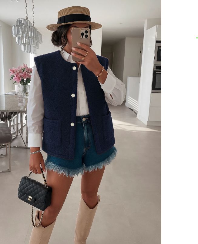 A-bee - Aurora Vest - Navy Veste 