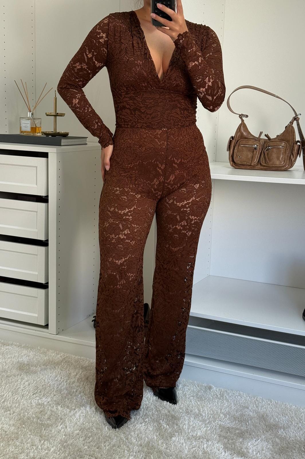 A-bee - Beatrix Pants - Dark Brown Bukser 