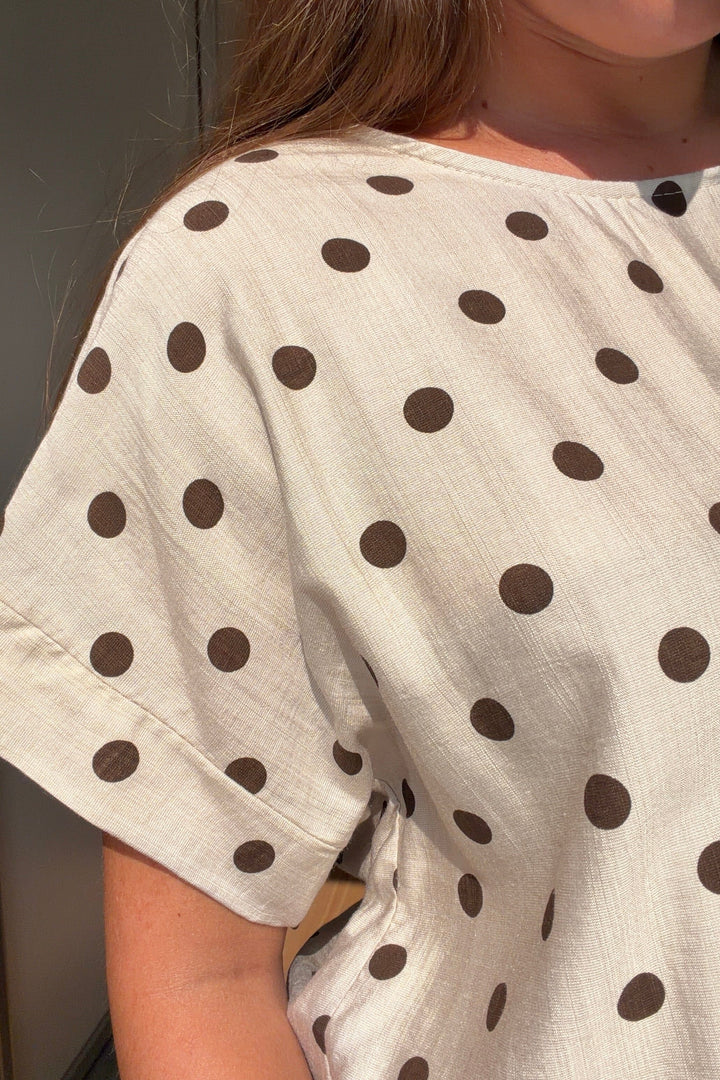 A-Bee - Delara Blouse - Beige Bluser 